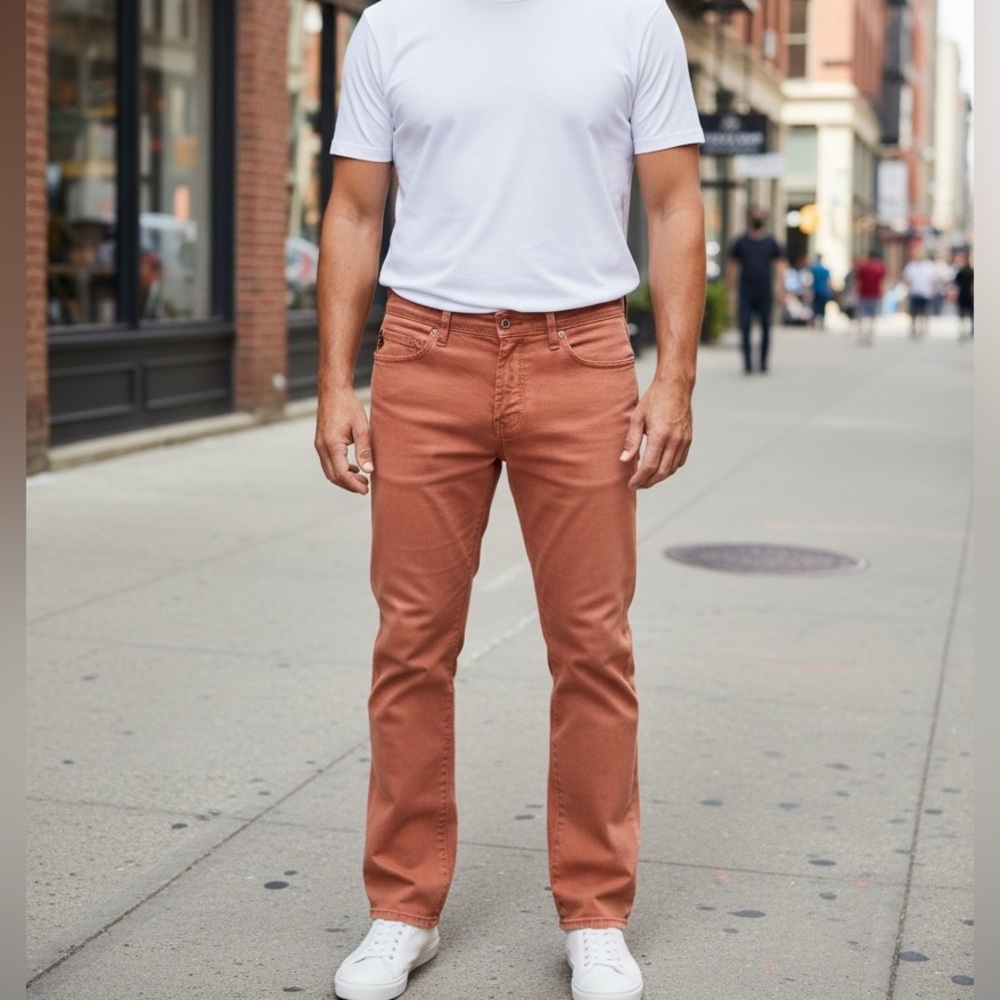 AG Adriano Goldschmied Graduate Tailored Leg Jeans Roasted Seed  NWOT 32x34